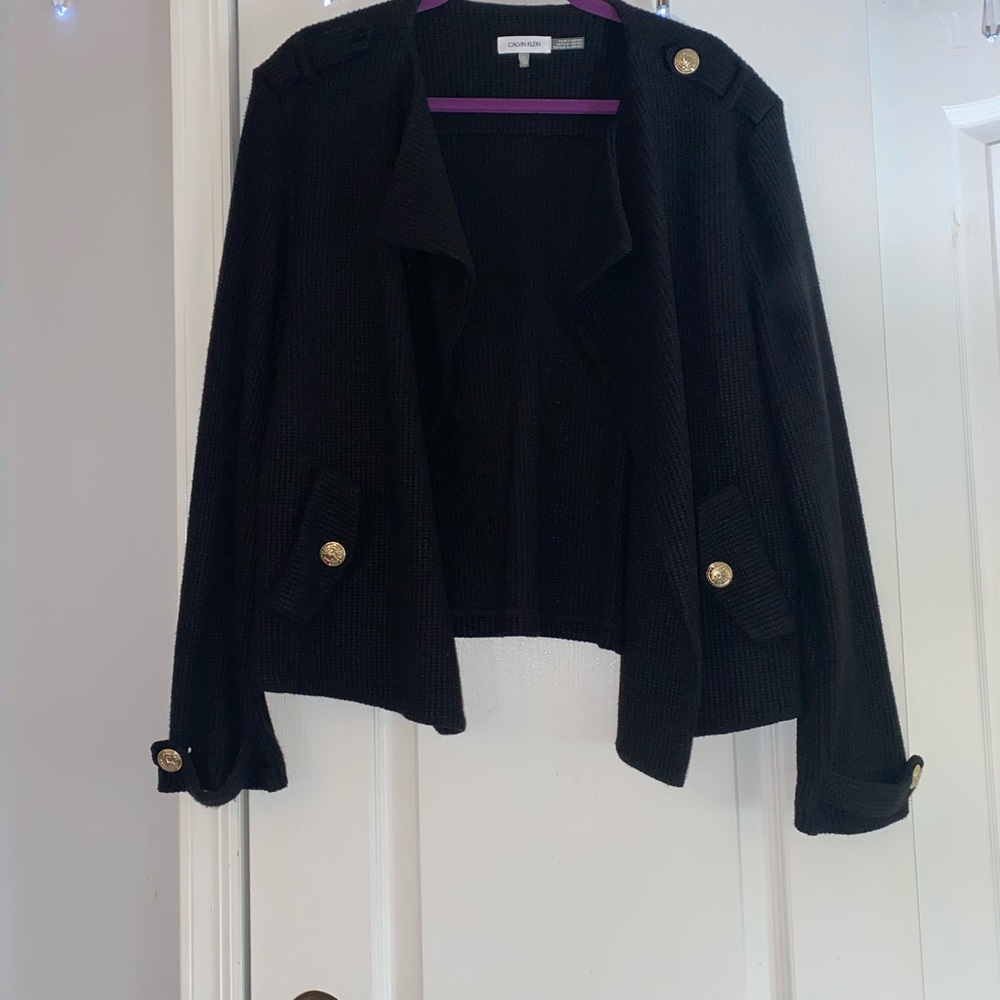 Black Calvin Klein knit cardigan